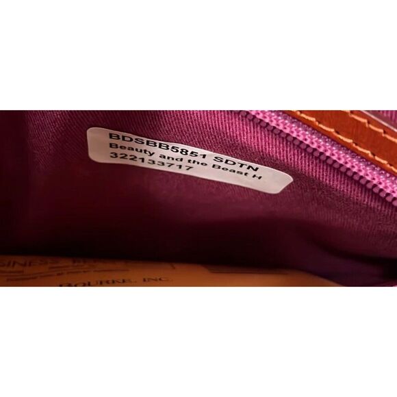 Dooney and Bourke Beauty and The Beast Disney 2016 Tote Bag Purse Rare - Picture 3 of 3